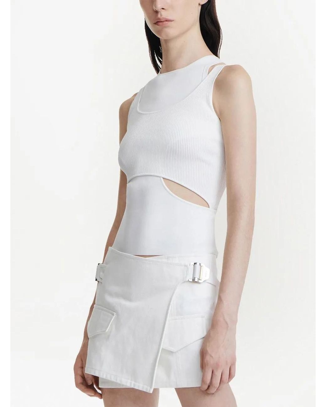 Top Interlink De Punto Dion Lee de color White