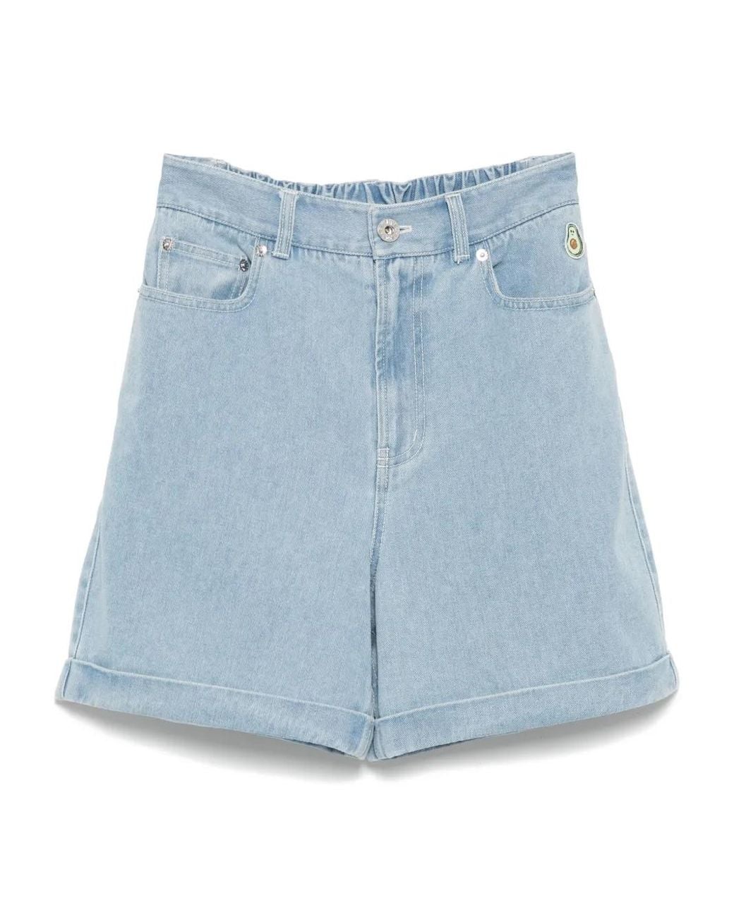 Chocoolate Blue Cotton Shorts