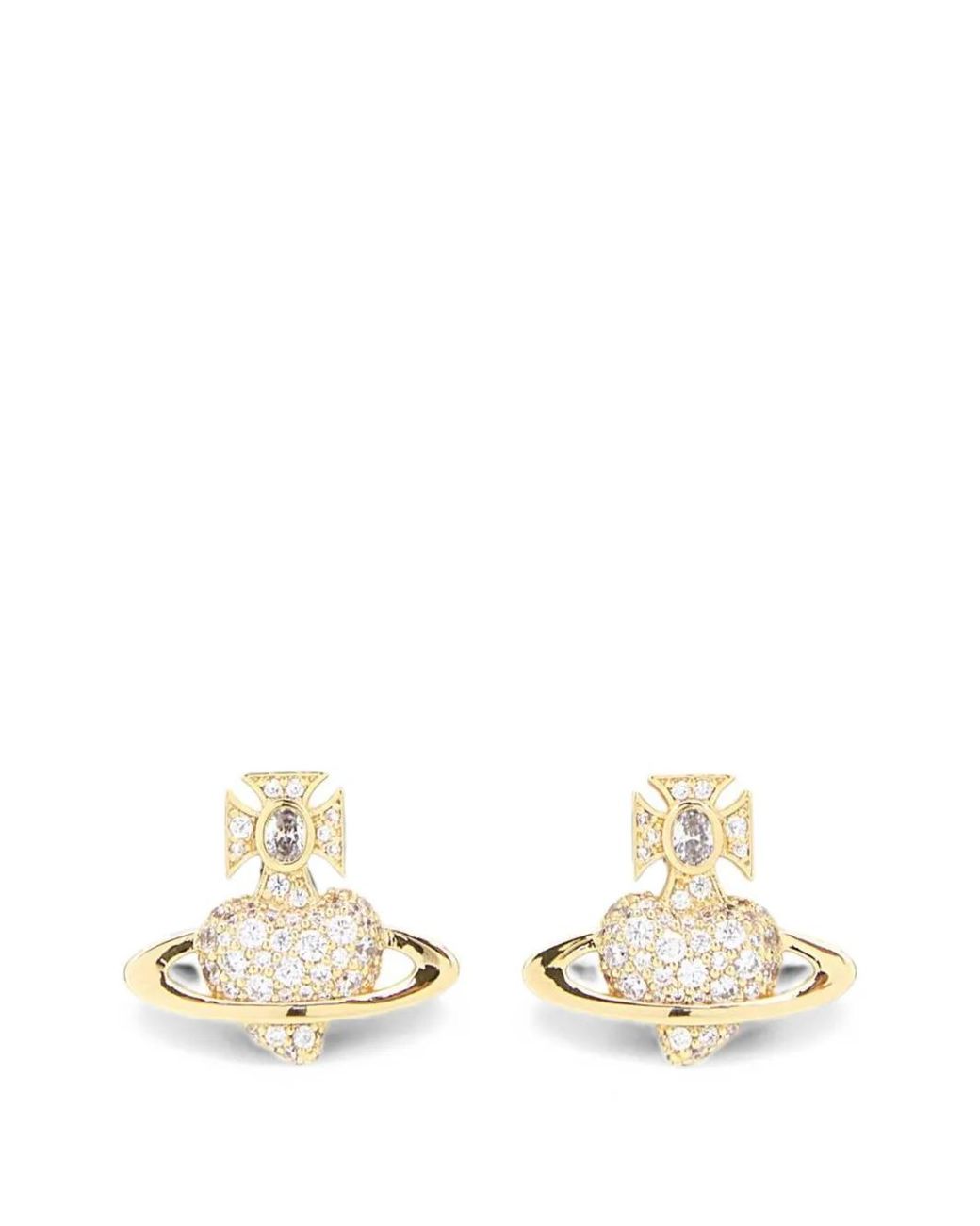 Vivienne Westwood Natural Agnatha Crystal-Embellished Orb Earrings