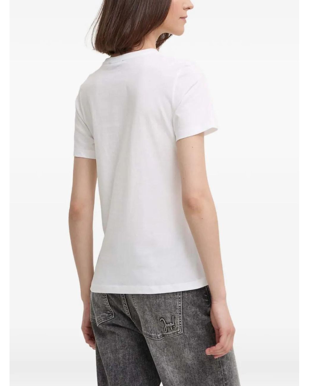 Joop! White Crystal-Embellished T-Shirt