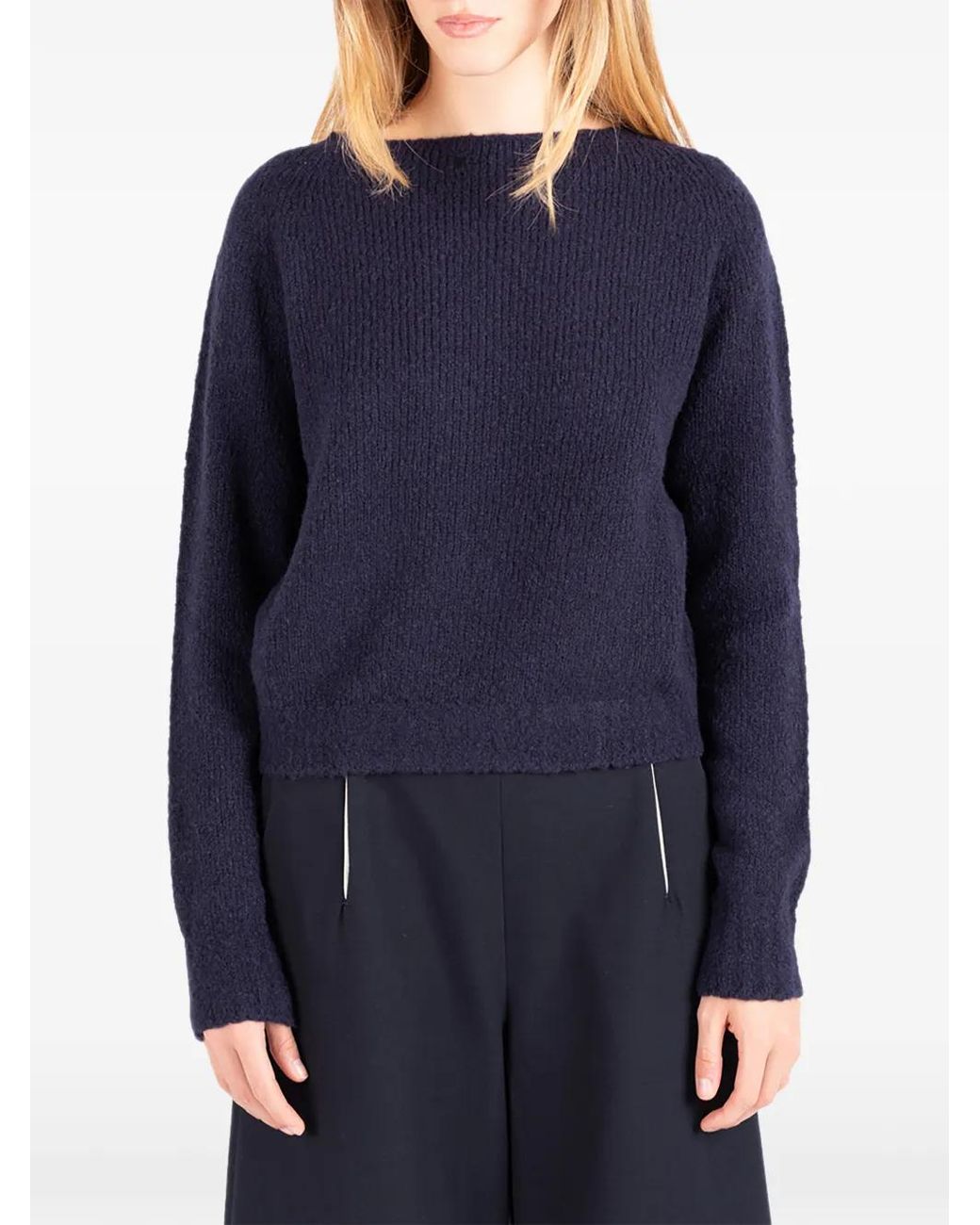 Societe Anonyme Blue Janina Ribbed-Knit Sweater