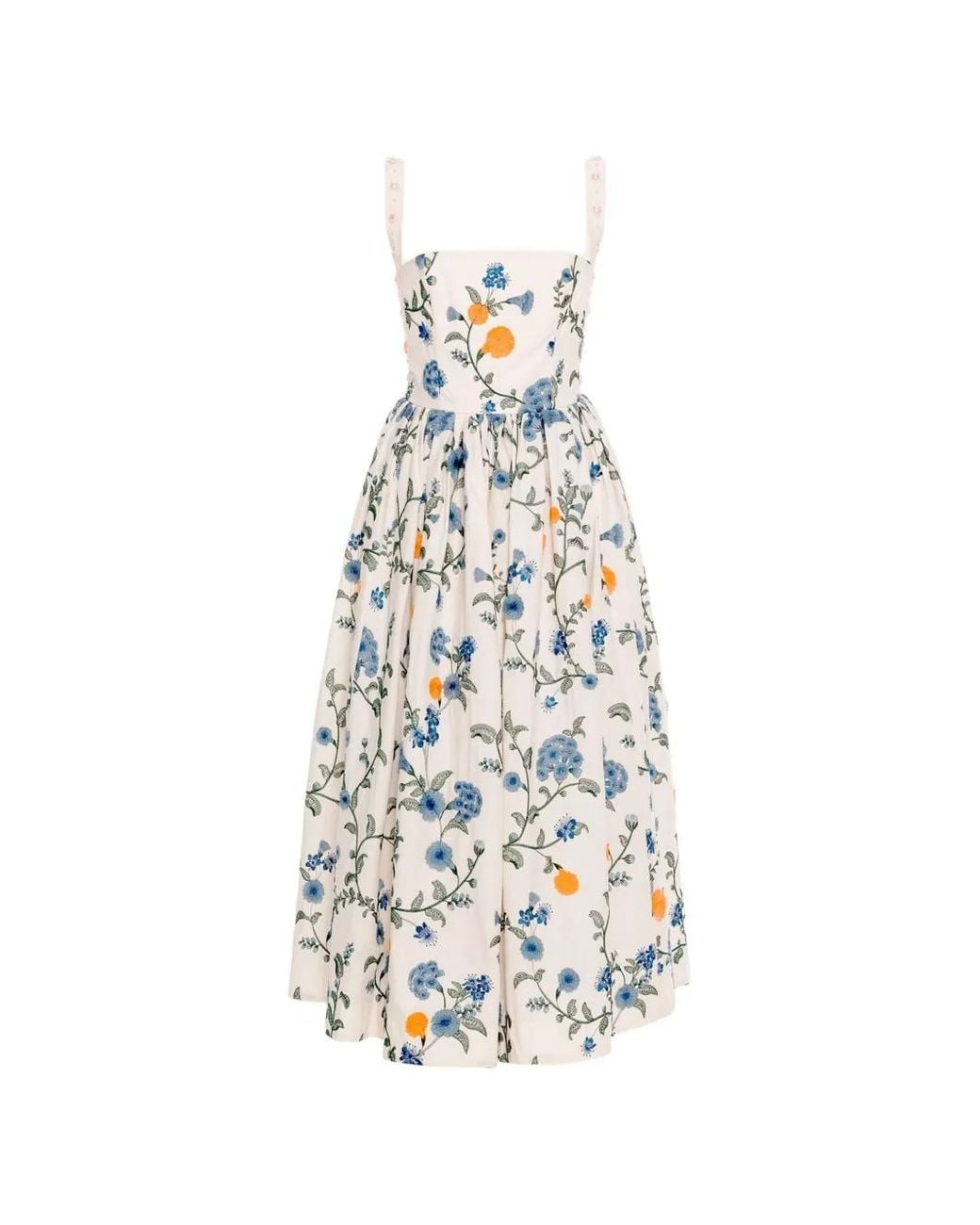 Agua Bendita White Mielero Brisa Midi Dress