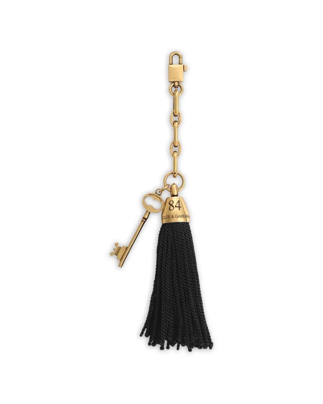 Dolce & Gabbana White Tassel Keychain