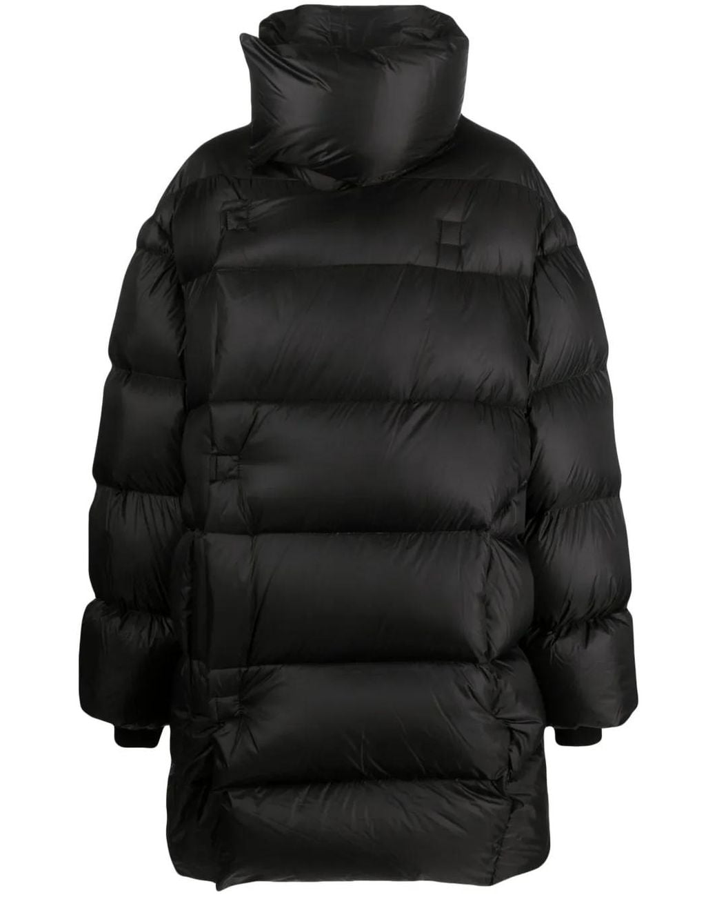 Rick Owens Black Snap-Front Goose Down Puffer for men