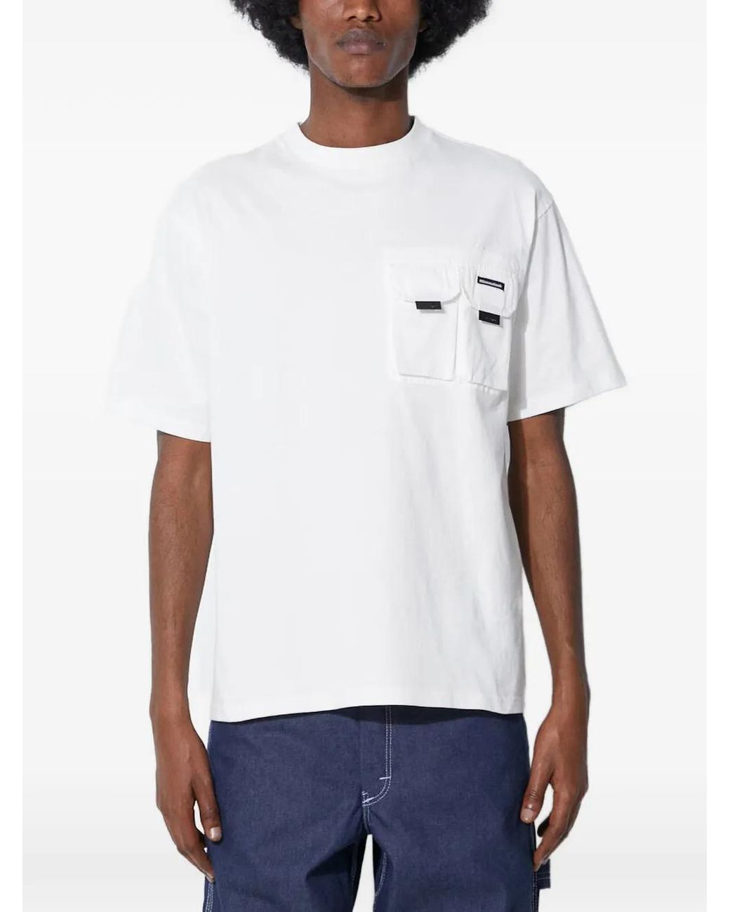 Manastash White Disarmed Chest-Pocket T-Shirt for men