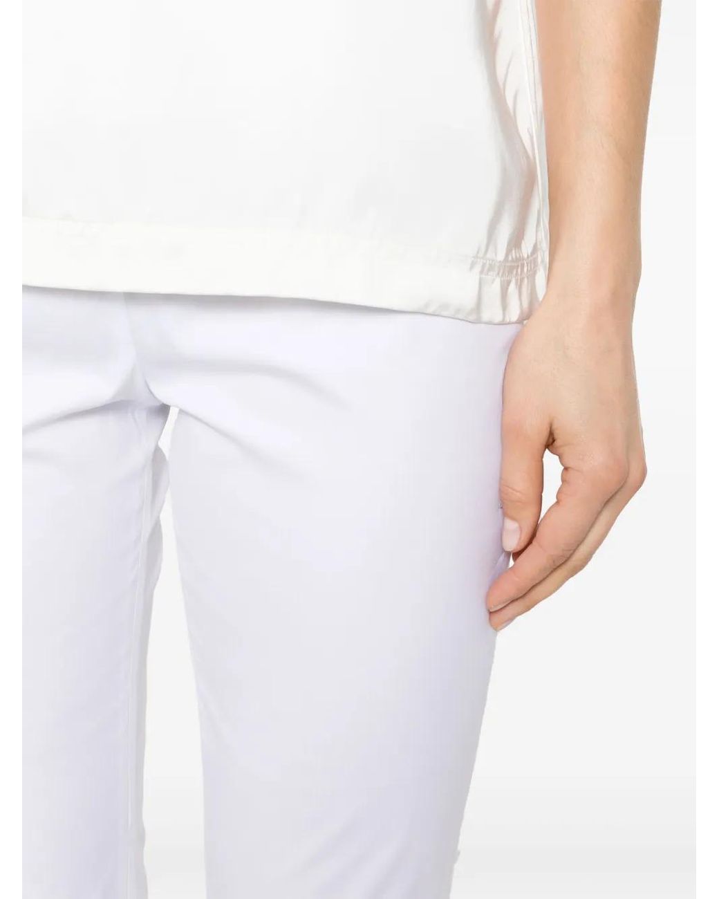 Fabiana Filippi White Slim-Fit Trousers With Tapered Ankle