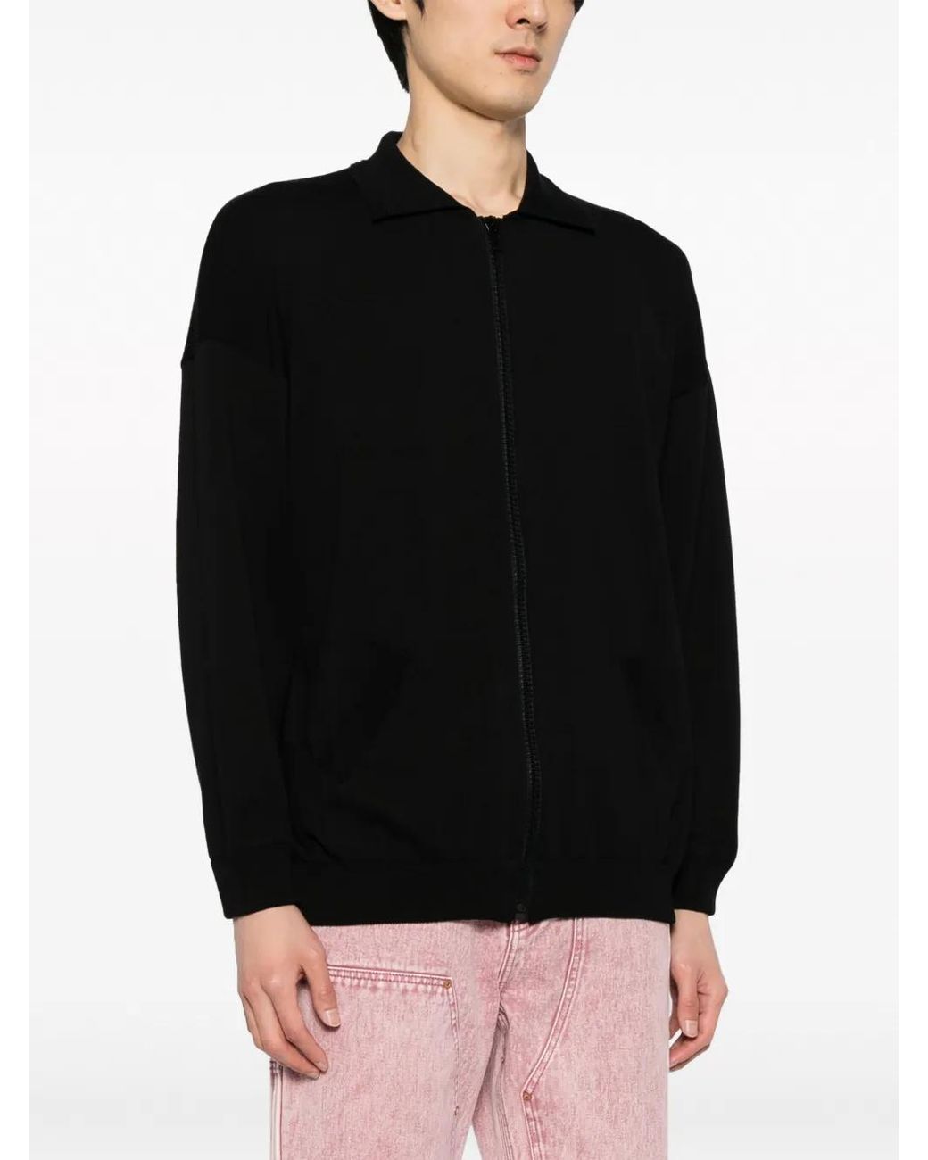 Moschino Black Archive Teddy Fine-Knit Cardigan for men
