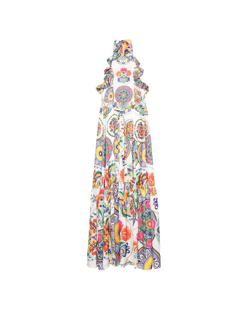 Twinset White Graphic-Print Maxi Dress