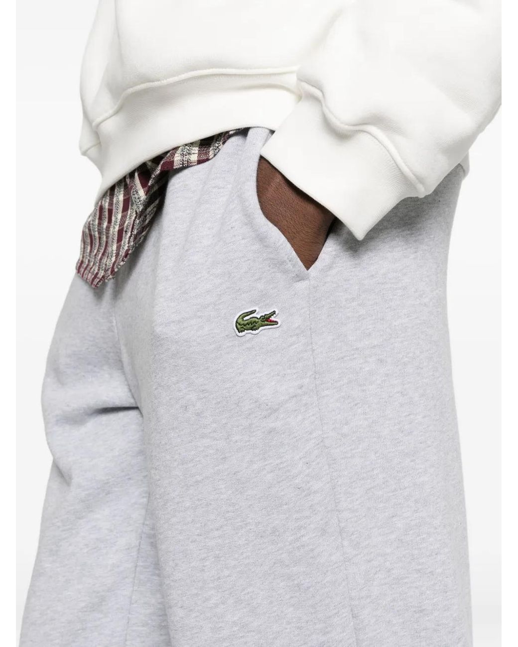 Lacoste White Cotton-Blend Pants for men