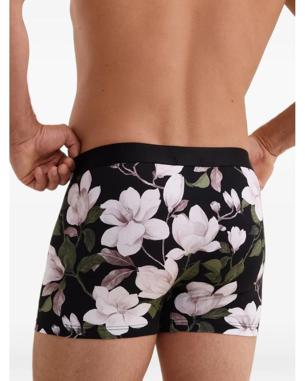 Aubade Black Floral-Print Boxers for men