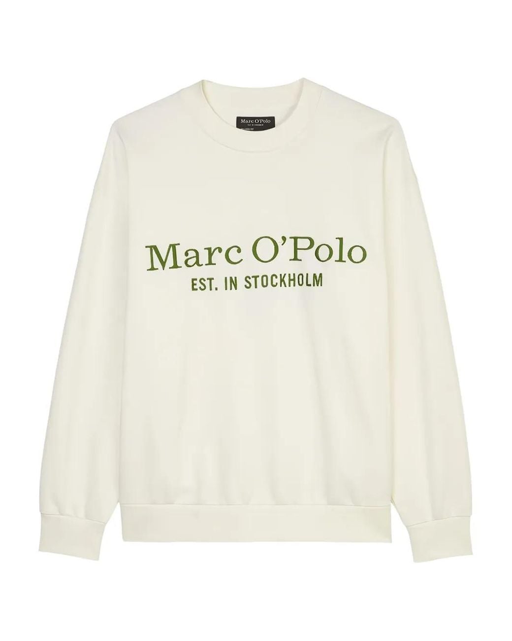Marc O' Polo White Logo-Embroidered Sweatshirt for men