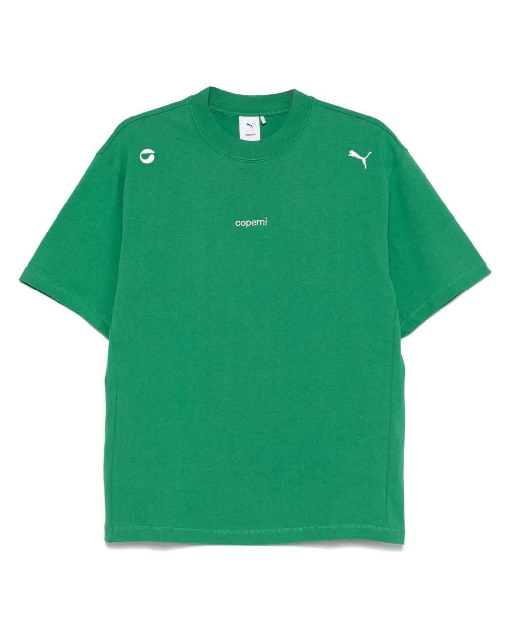 Coperni Green X Puma Logo-Embroidered T-Shirt