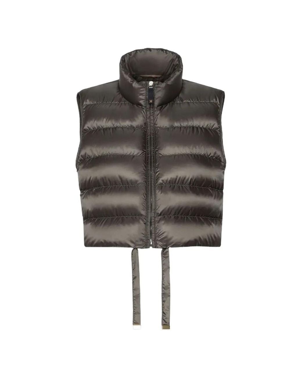 Max Mara Black Quilted Drawstring-Hem Gilet