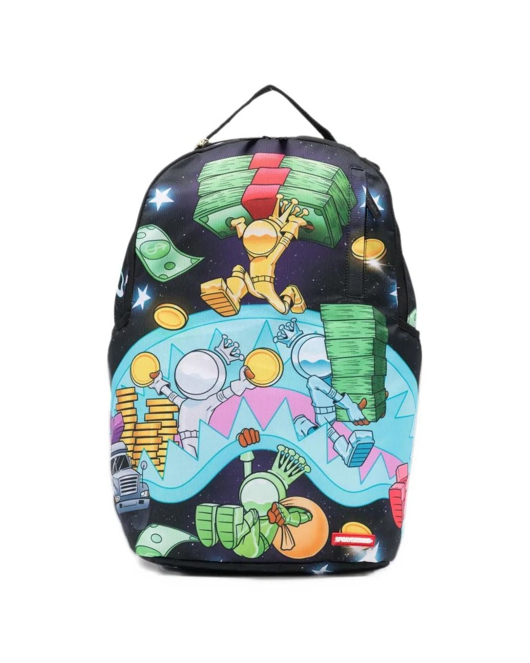 Sprayground Blue Astro Crew Graphic-Print Backpack for men