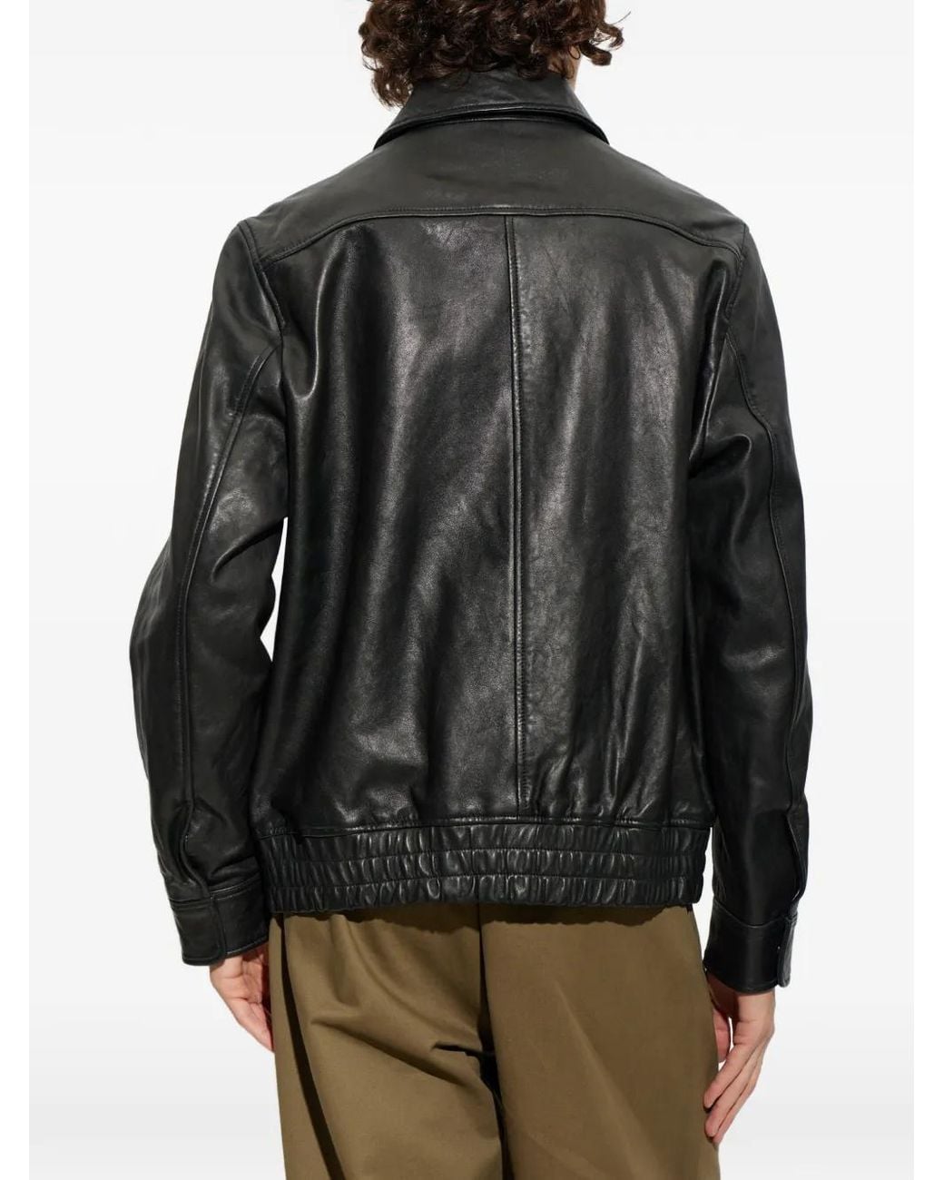 Paul Smith Black Leather Jacket for men