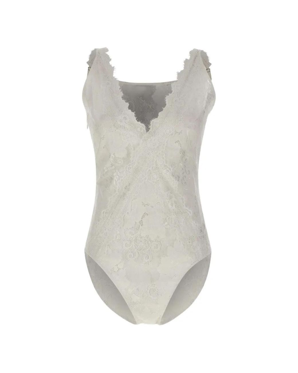 Herskind Gray Lace-Panelled Bodysuit