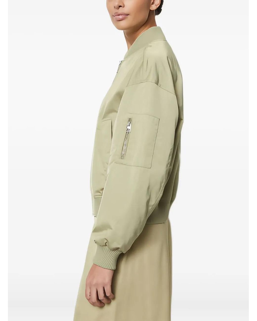 Marc O' Polo Green Baseball-Collar Bomber Jacket