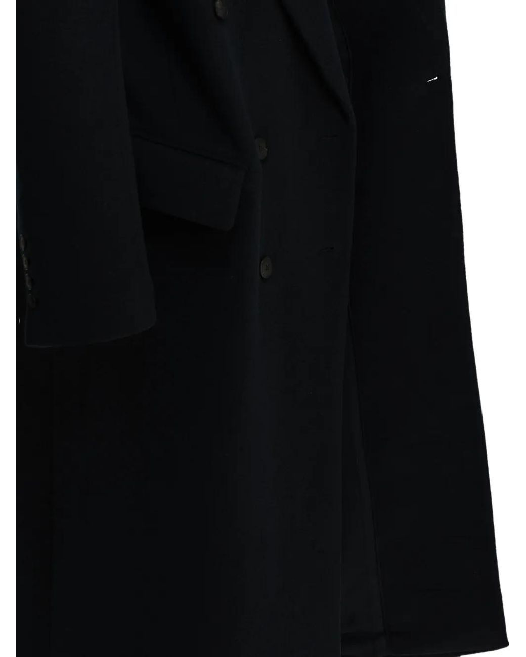 IVY & OAK Black Iocirce Double-Breasted Peaked-Lapel Coat