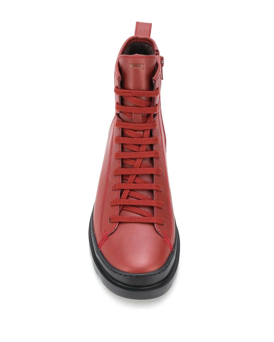 Camper Red Brutus Lace-Up Boots