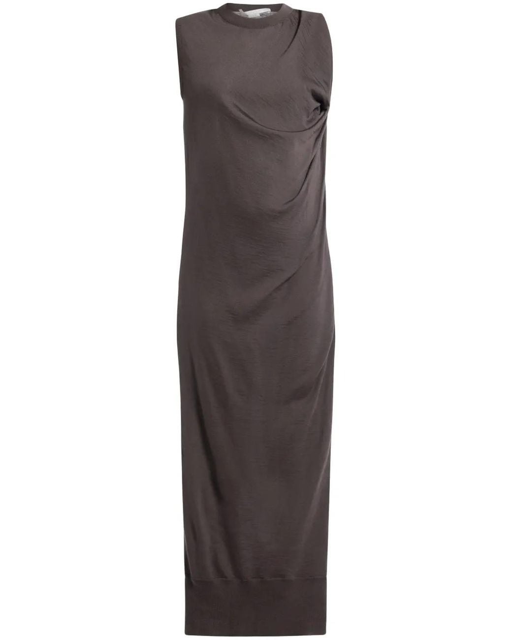 Stella McCartney Gray Draped Dress