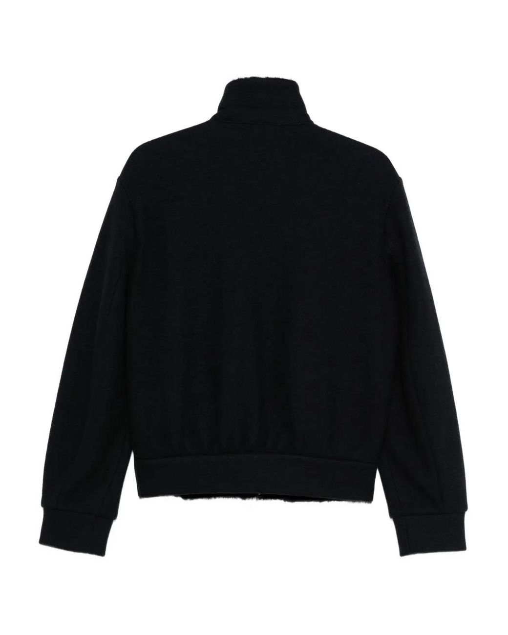 Giorgio Armani Black High-Neck Bomber Jacket for men