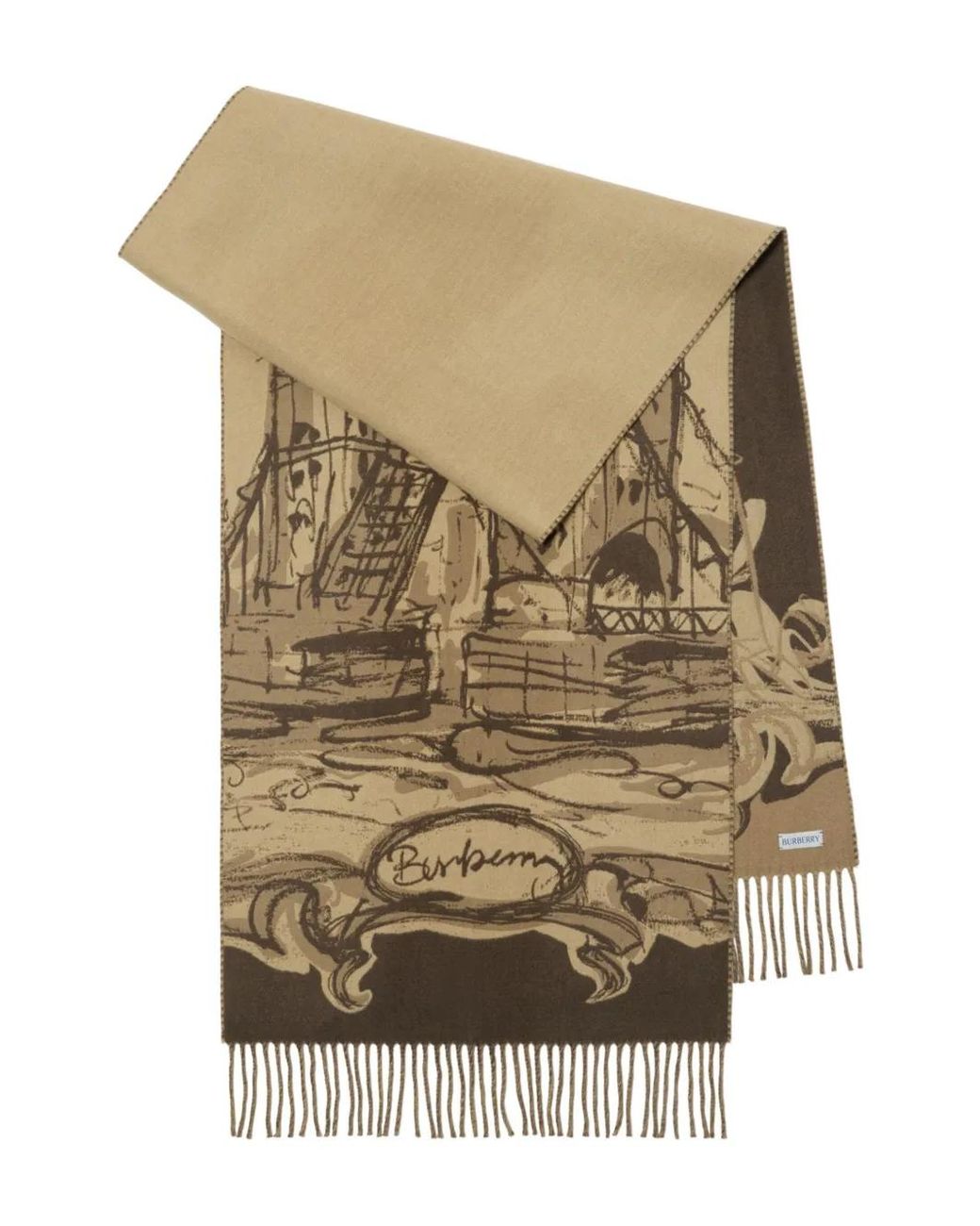 Burberry Metallic Tower Bridge Scarf