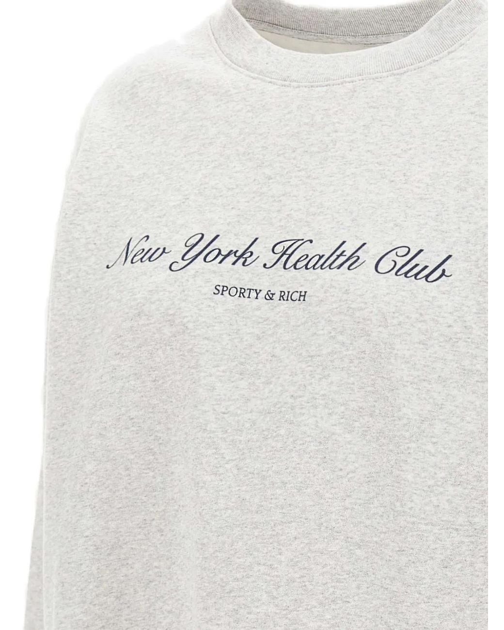 Sporty & Rich White Ny Health Club Sweatshirt
