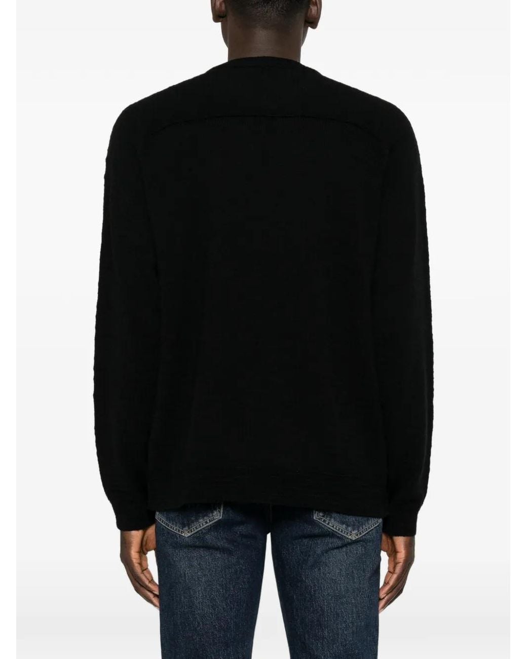 Atomo Factory Black Crew-Neck Long-Sleeve Sweater for men