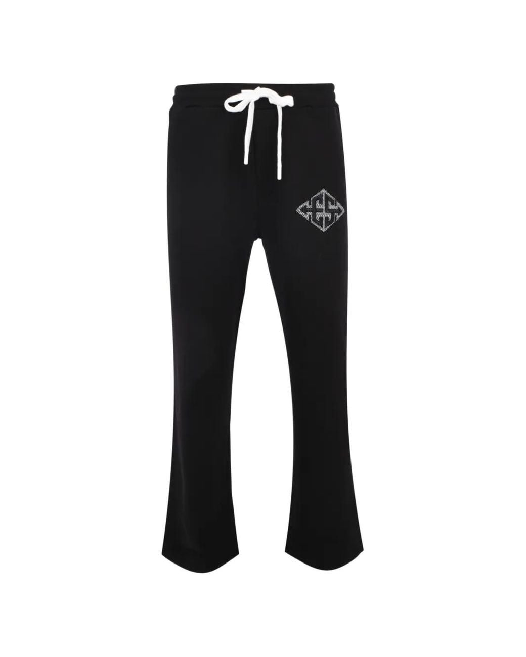 Exit Society Black Xxx Logo-Print Drawstring Track Pants for men