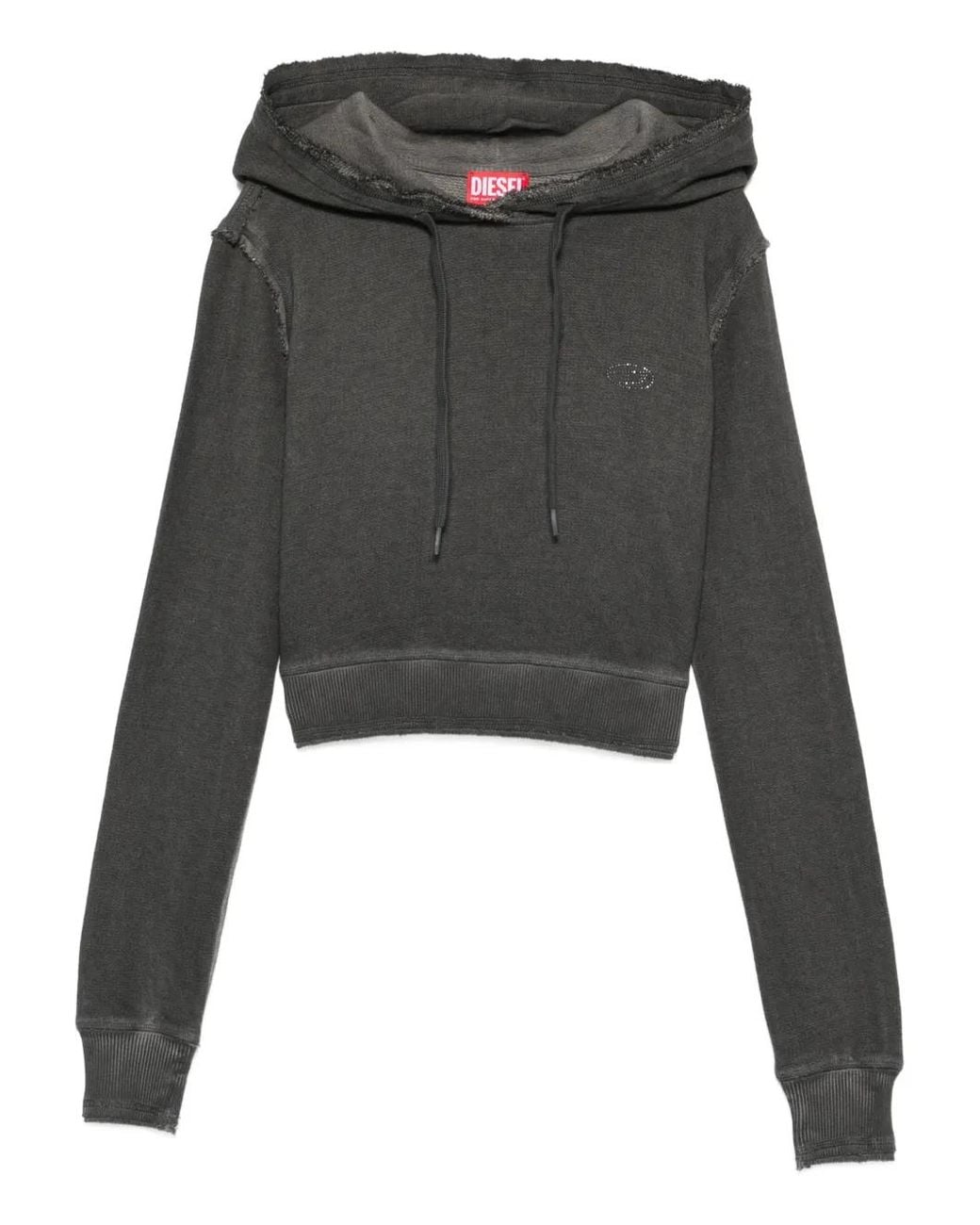 DIESEL Black 'F-Slimmy-Hood-S3' Hooded Sweater