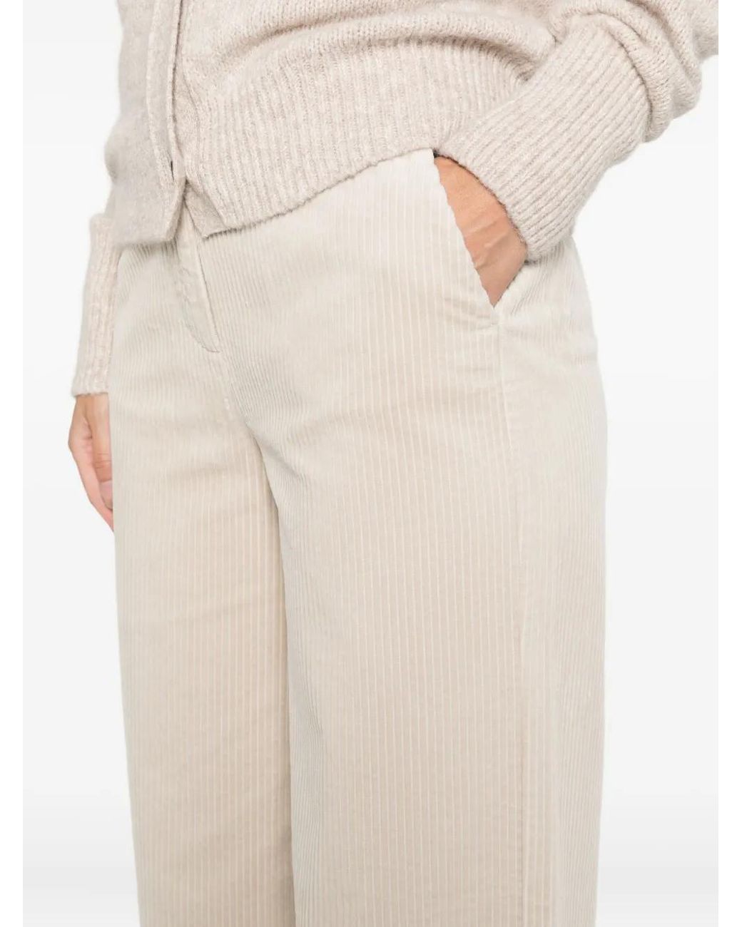 Marc O' Polo White Pantalon En Velours Côtelé