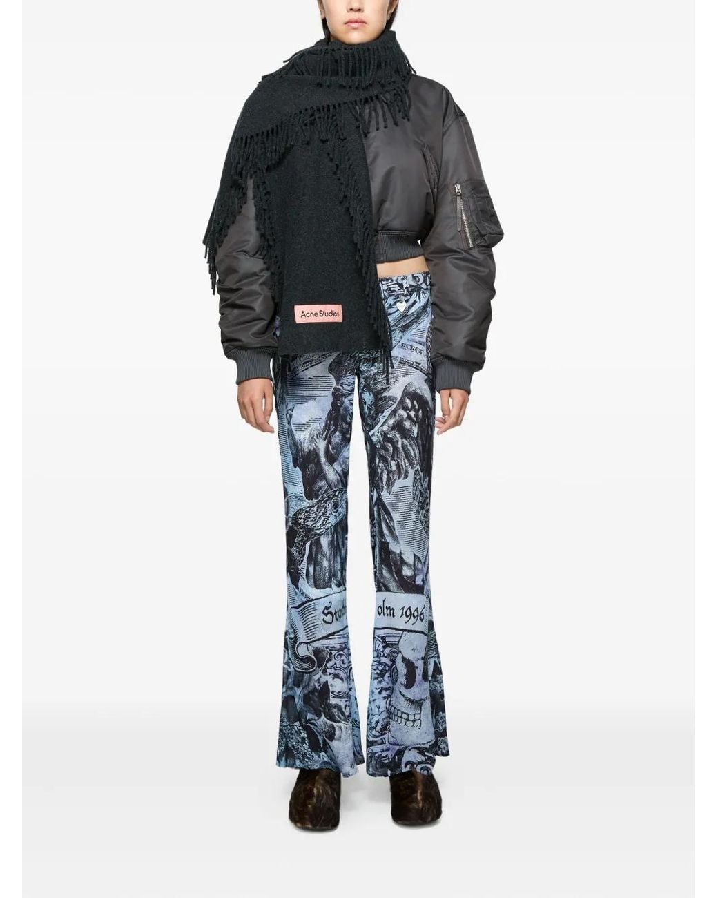 Sciarpa Mélange di Acne in Black