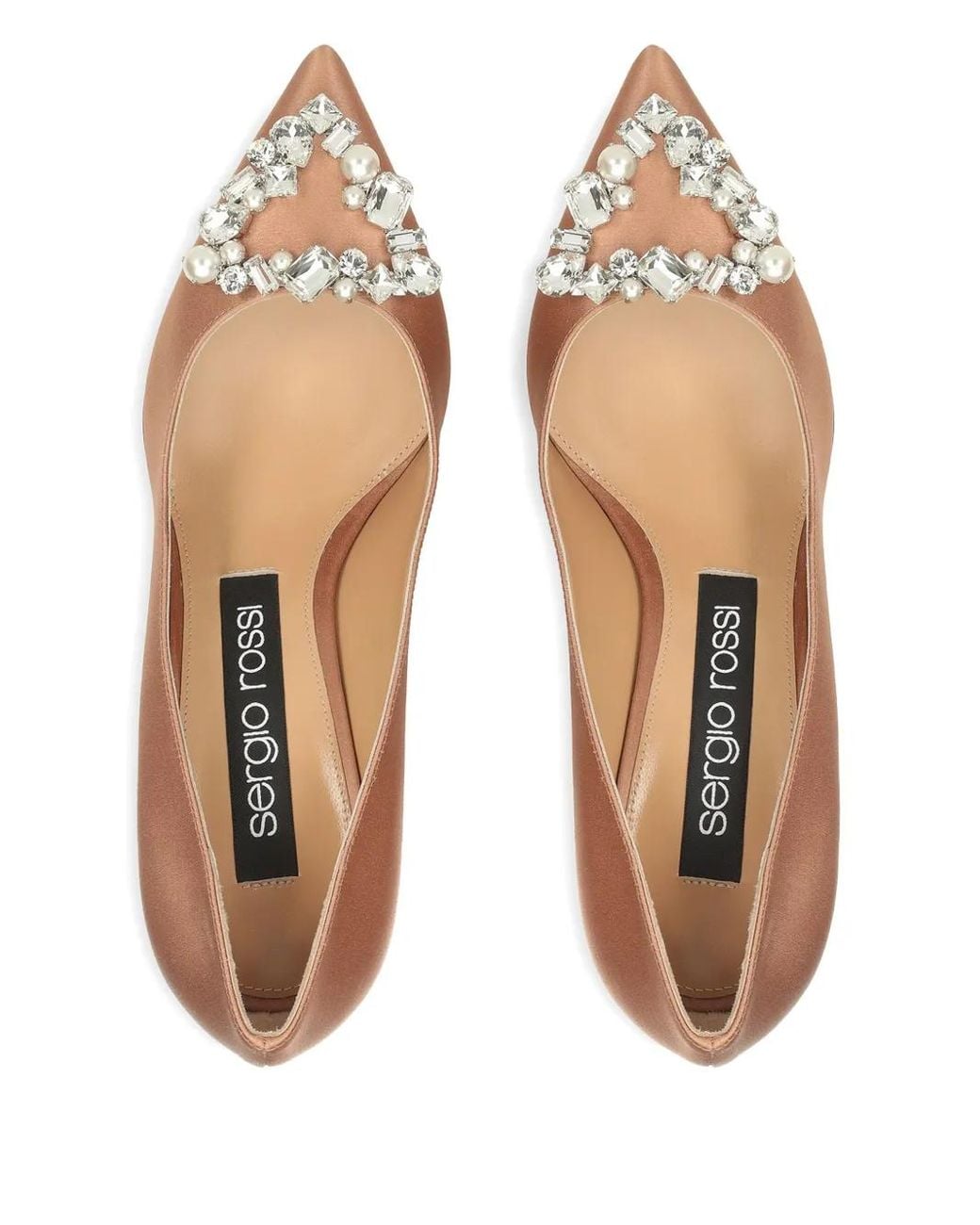 Sergio Rossi Pink 75Mm Satin-Finish Pumps