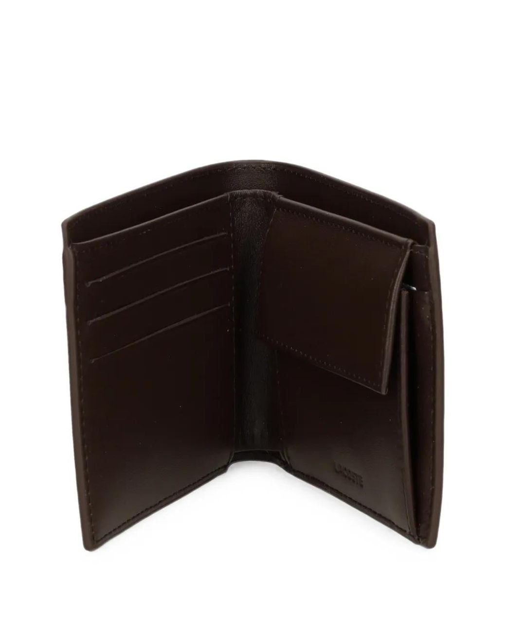Lacoste Brown Medium Fg Leather Billfold for men