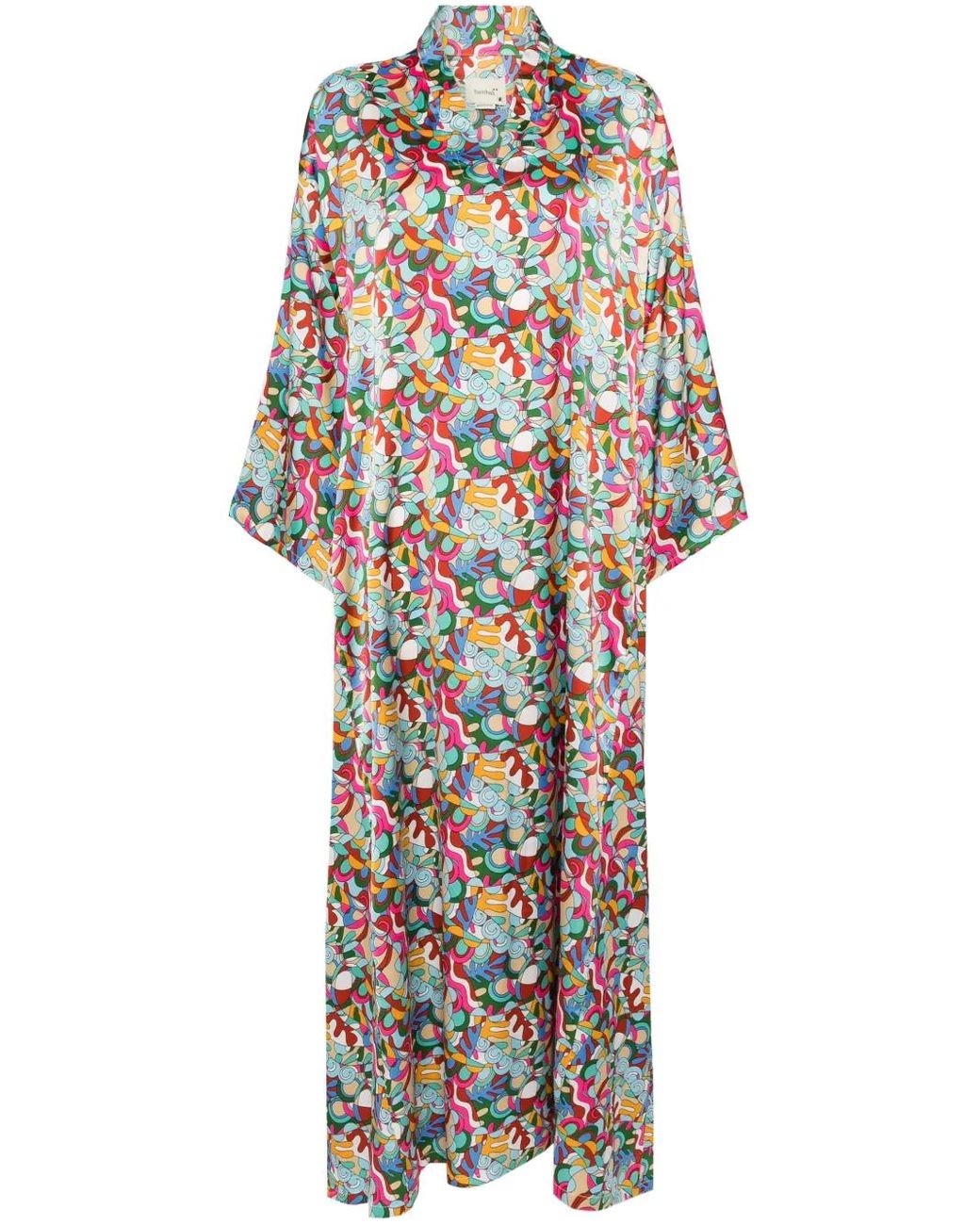 Bambah White Kaleidoscopic Kaftan