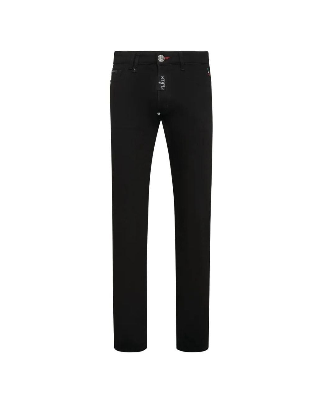 Philipp Plein Black Straight Supreme Fit Jeans Basic for men
