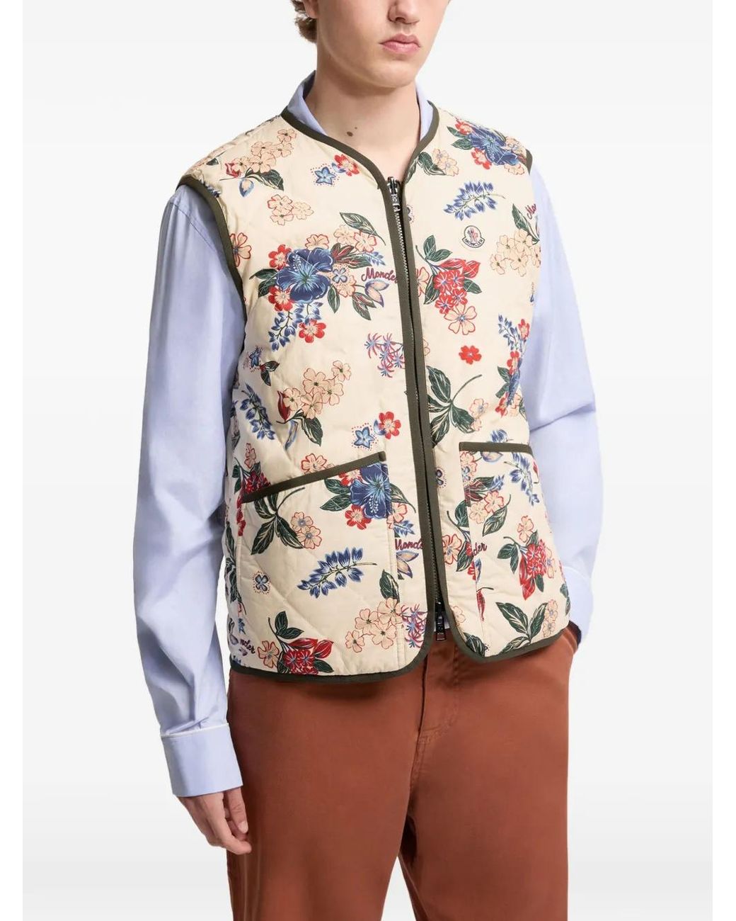 Moncler Natural Franqui Reversible Gilet for men