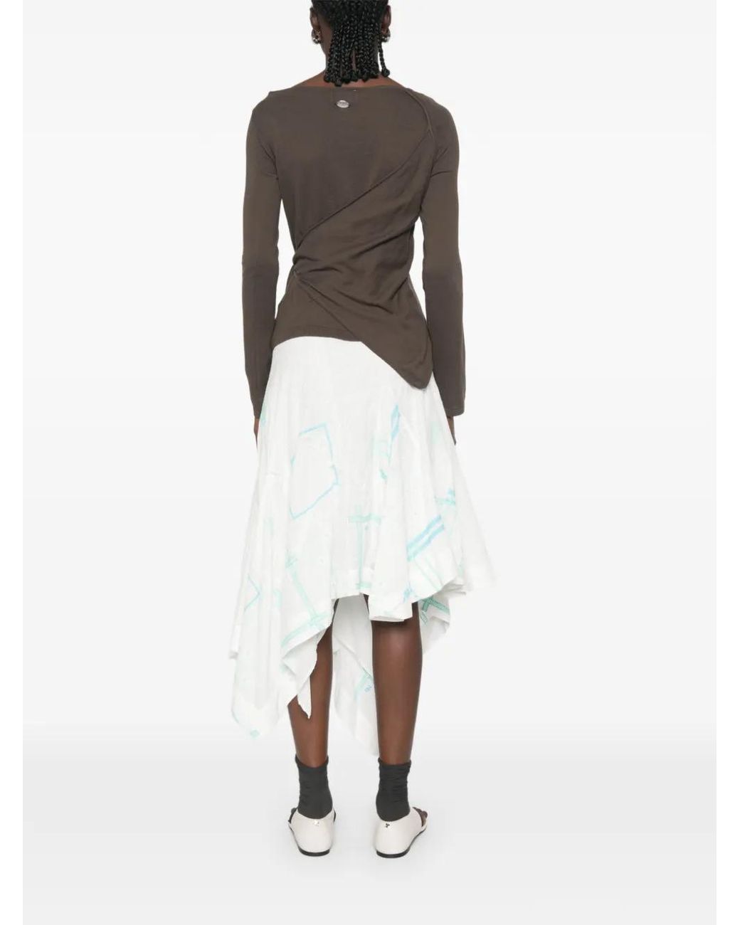 Damson Madder Brown Hannie Wrap Tie Knitted Top