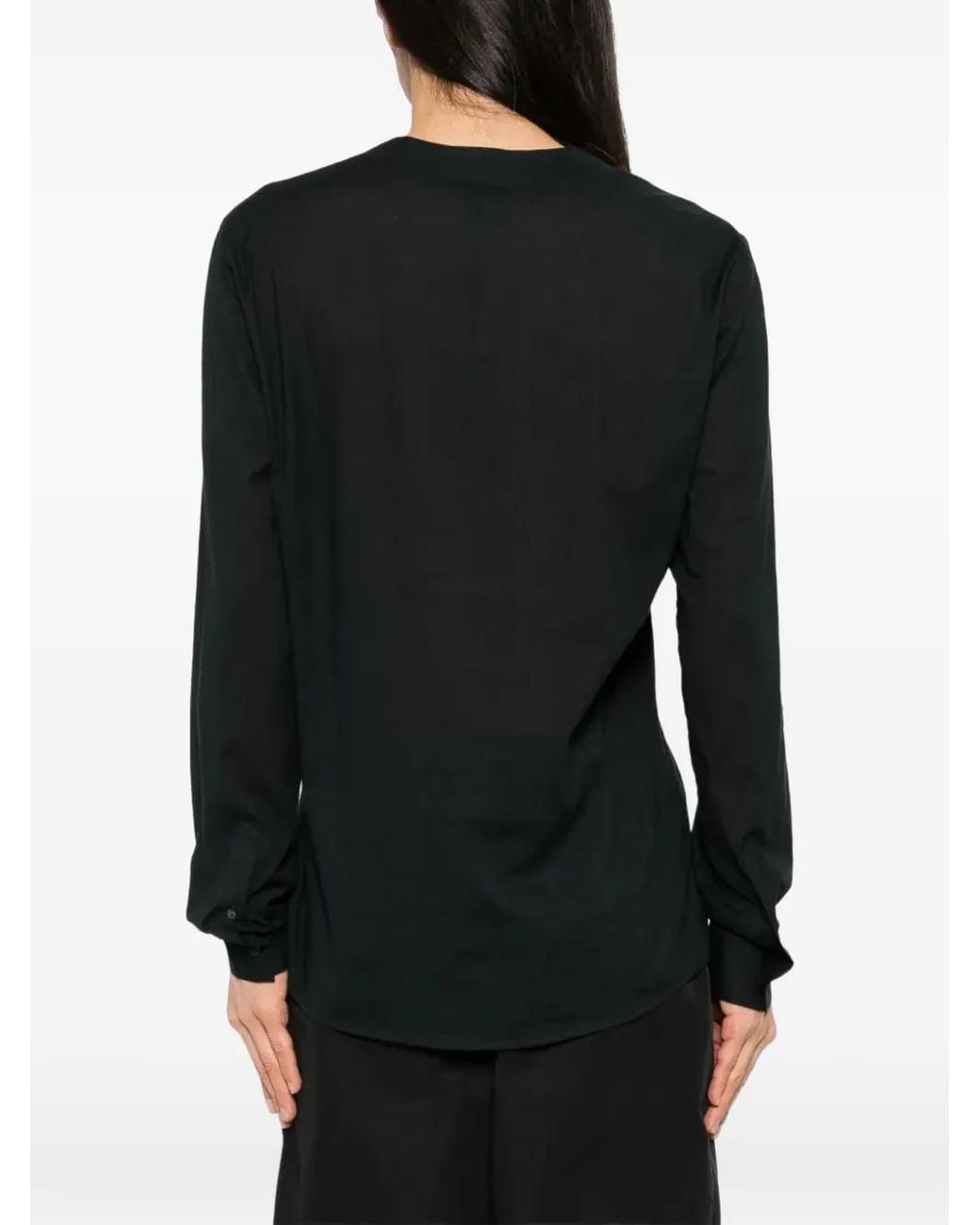 Tessitura Body Couture Black V-Neck Shirt for men