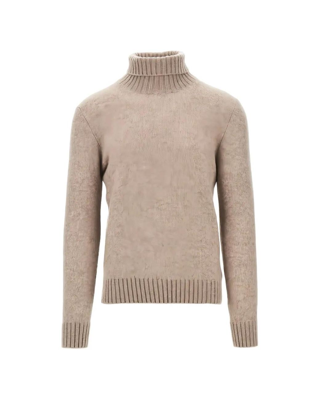 Piacenza Cashmere Natural Roll-Neck Knitted Sweater for men