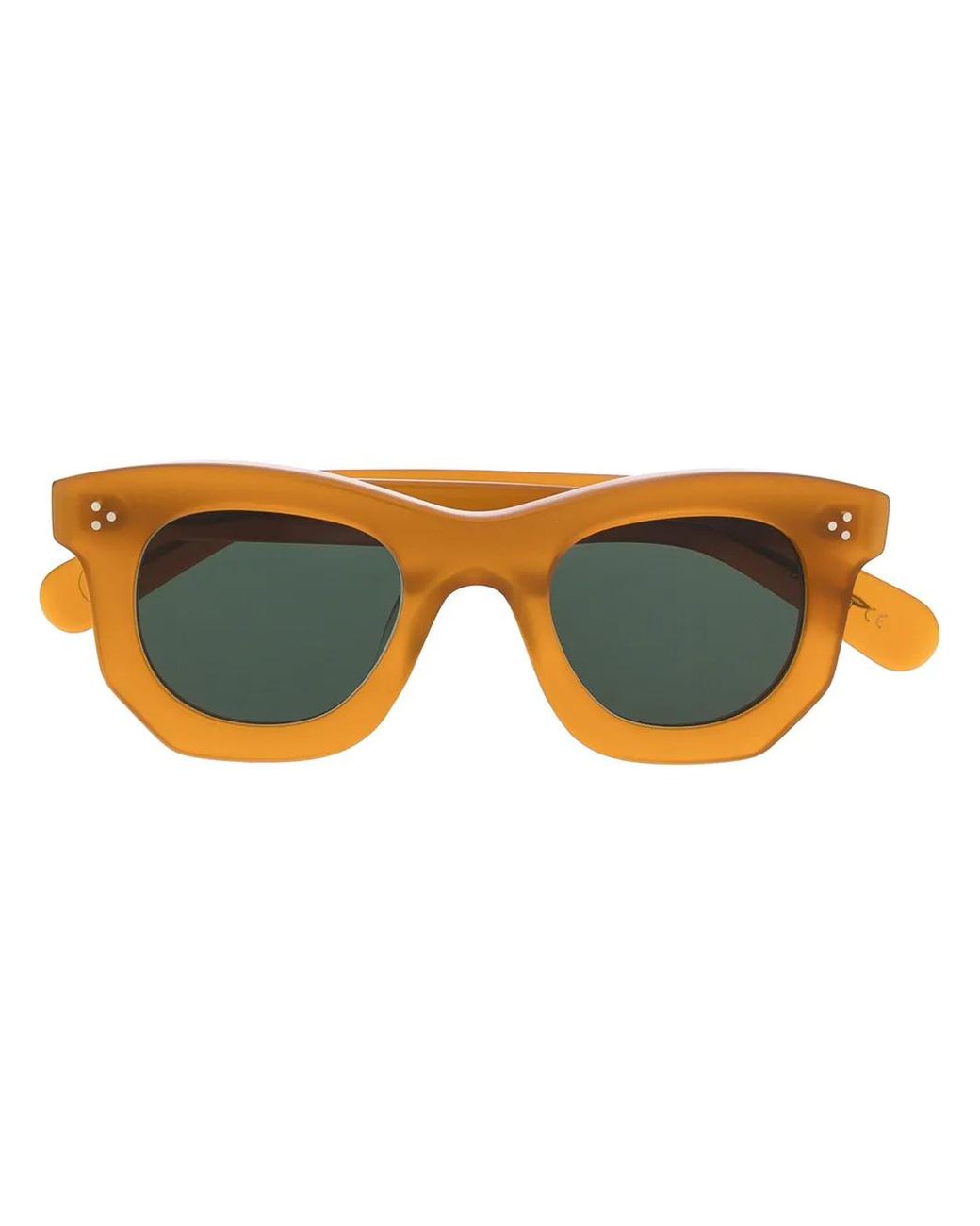 Lesca Brown Square Frame Sunglasses