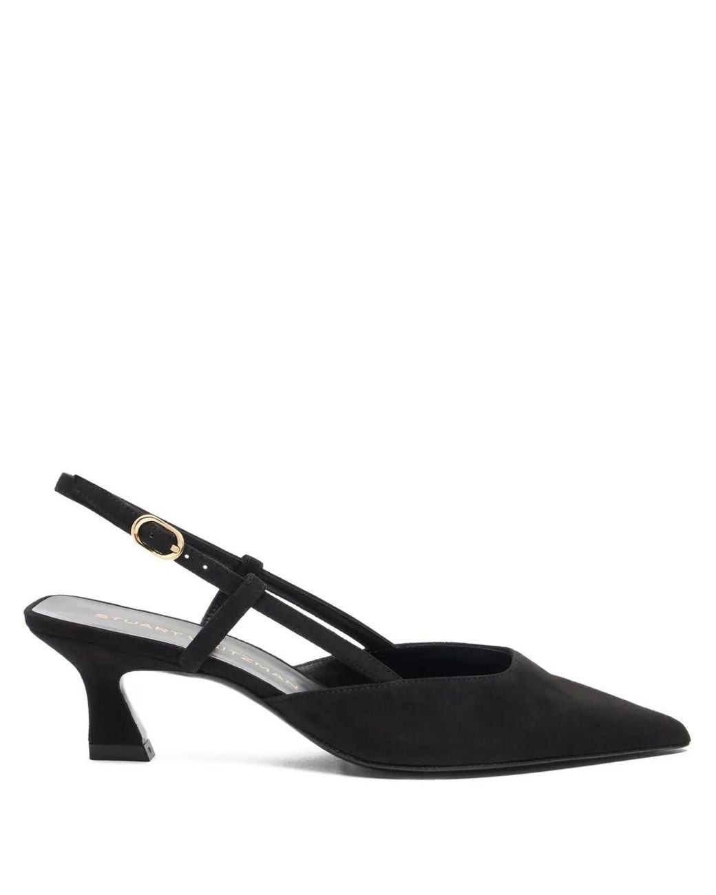 Stuart Weitzman Black 50Mm Vinnie Slingback Pointed-Toe Pumps