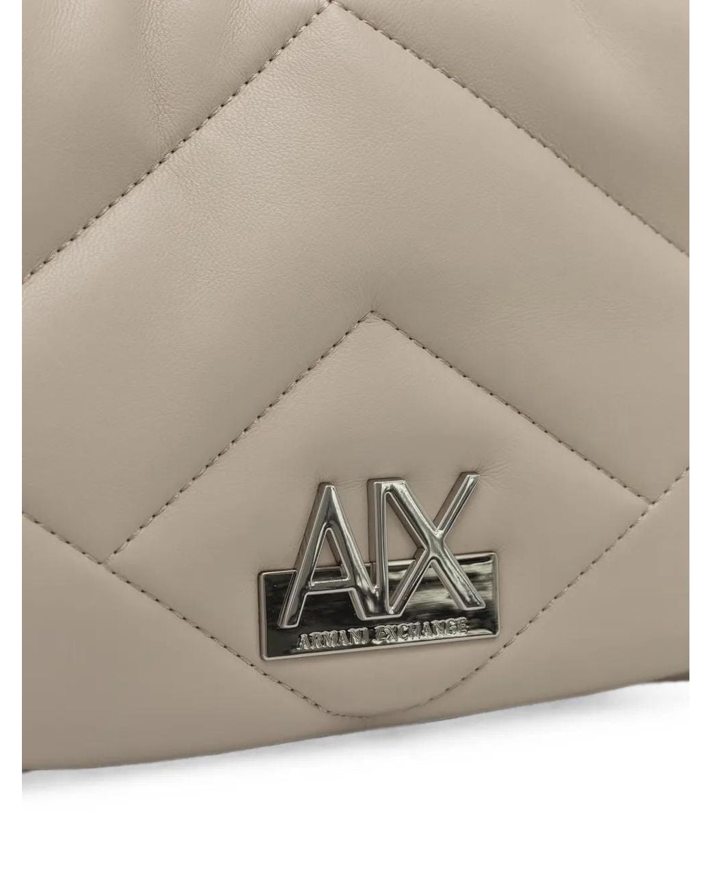 ARMANI EXCHANGE Natural Quilted Leather Tote Bag