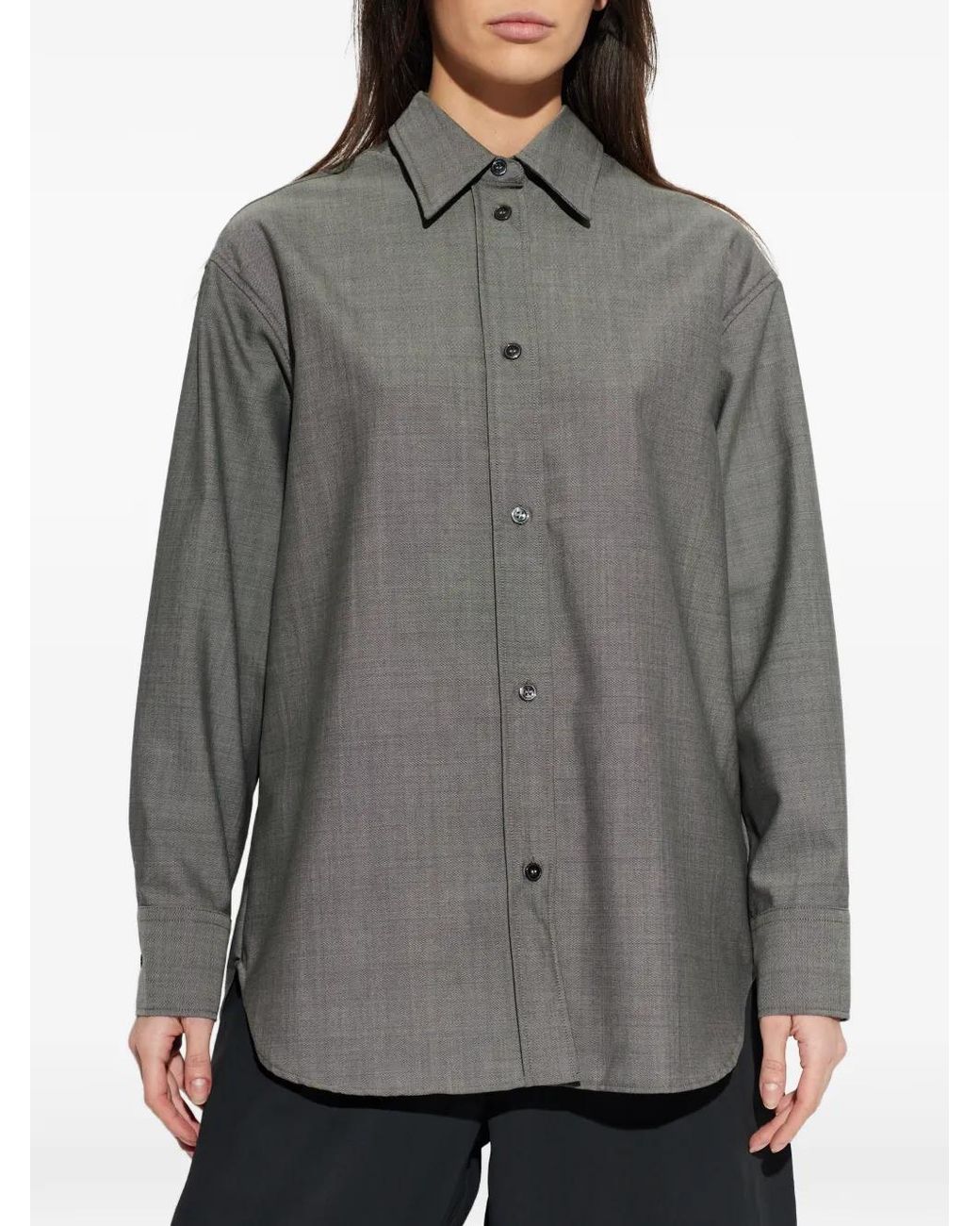 Studio Nicholson Gray Rouen Wool Shirt