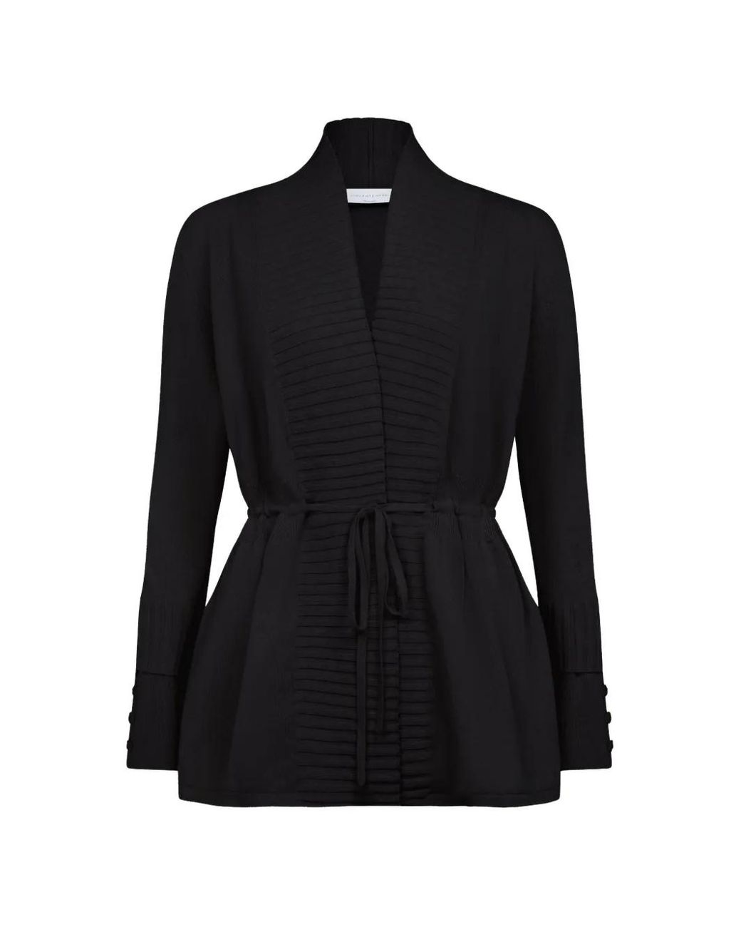 Violante Nessi Black Augusta Belted Knit Cardigan