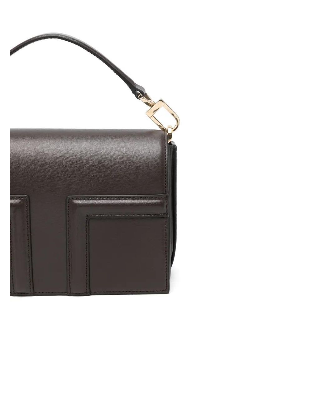 Totême Black Mini T-Flap Tote Bag