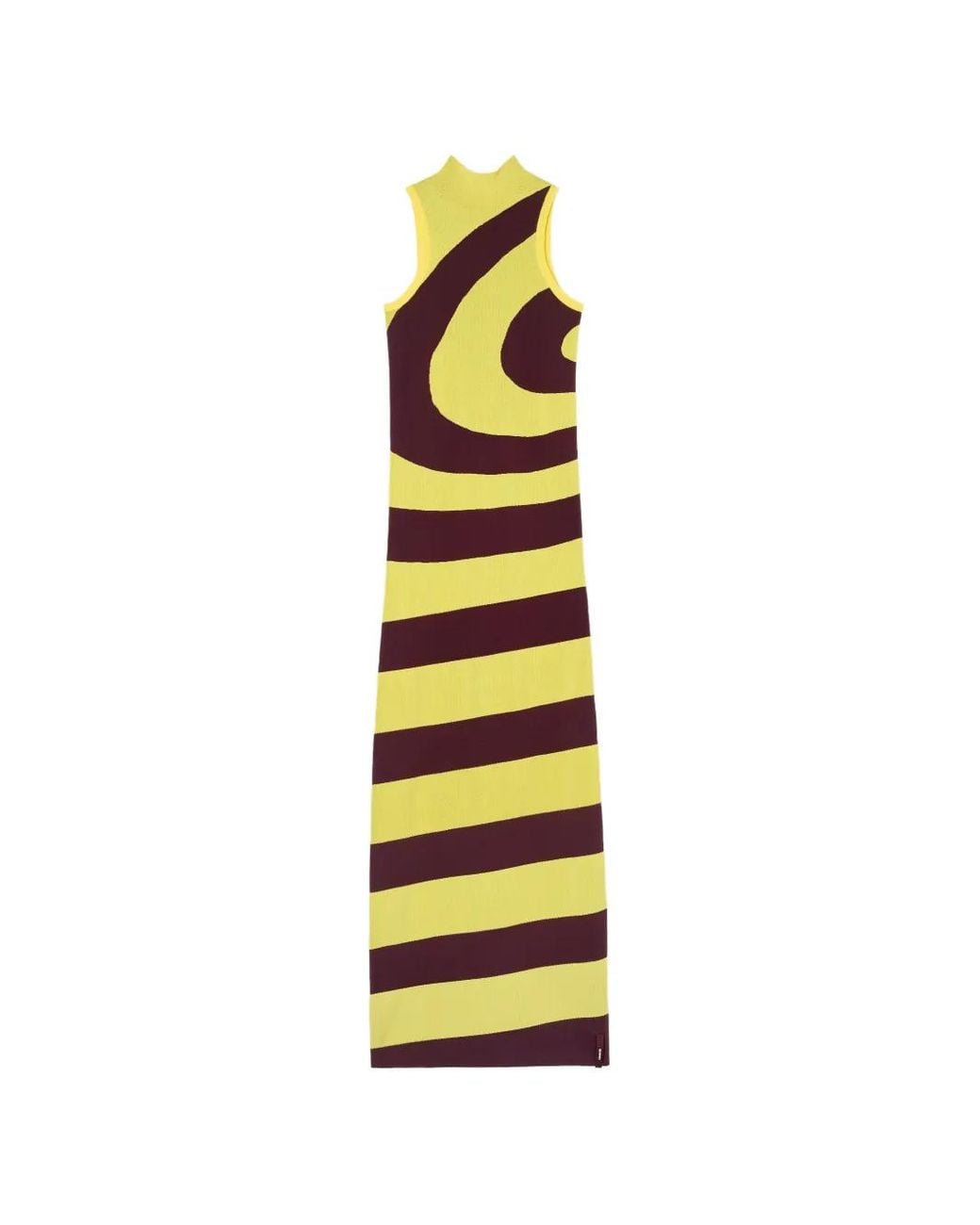 Sunnei White High-Neck Spiral Tank Dress