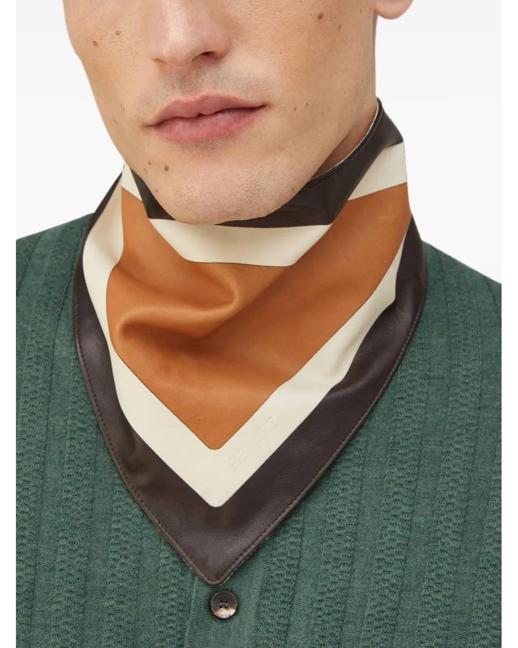 RETORI Natural Colour-Block Scarf for men