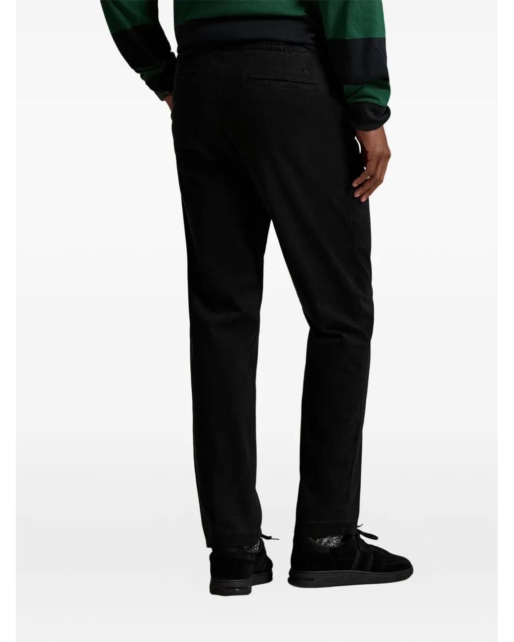 Polo Ralph Lauren Black Drawstring-Waist Trousers for men