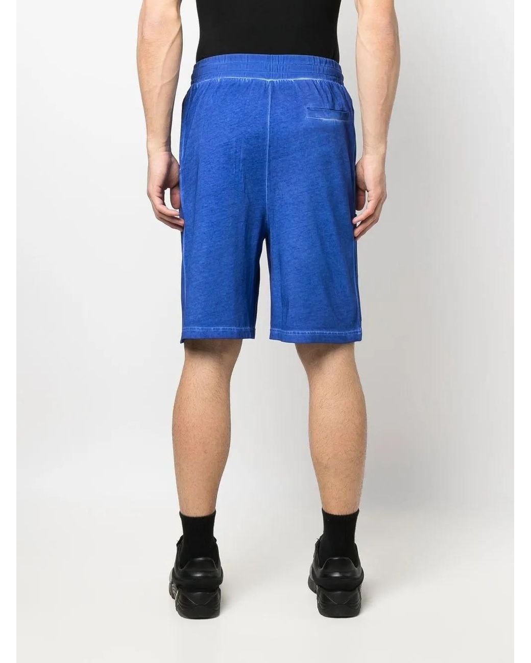 A_COLD_WALL* Blue Debossed-Logo Elasticated-Waist Bermuda Shorts for men